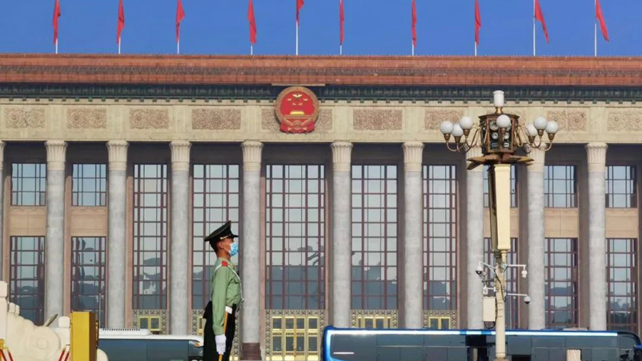 這就是今天早上的人民大會堂！