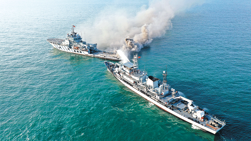 高清大圖！海軍某防險救生支隊聯(lián)合搜救演練掠影