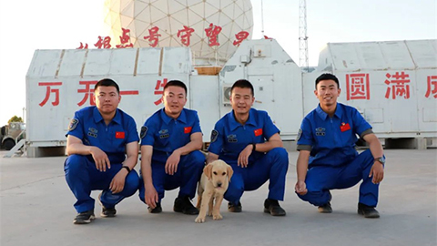 四個人，兩只狗，在無垠沙海中守望著星河……